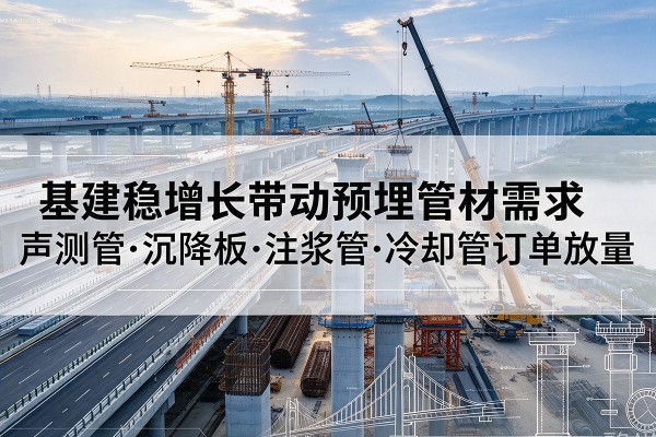 中阳基建稳增长带动预埋监测管材需求，声测管、沉降板、注浆管订单持续放量