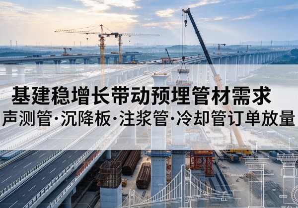 中阳基建稳增长带动预埋监测管材需求，声测管、沉降板、注浆管订单持续放量