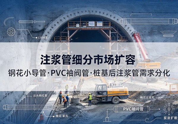 中阳注浆管细分市场扩容，隧道钢花小导管、PVC 袖阀管、桩基后注浆管需求分化